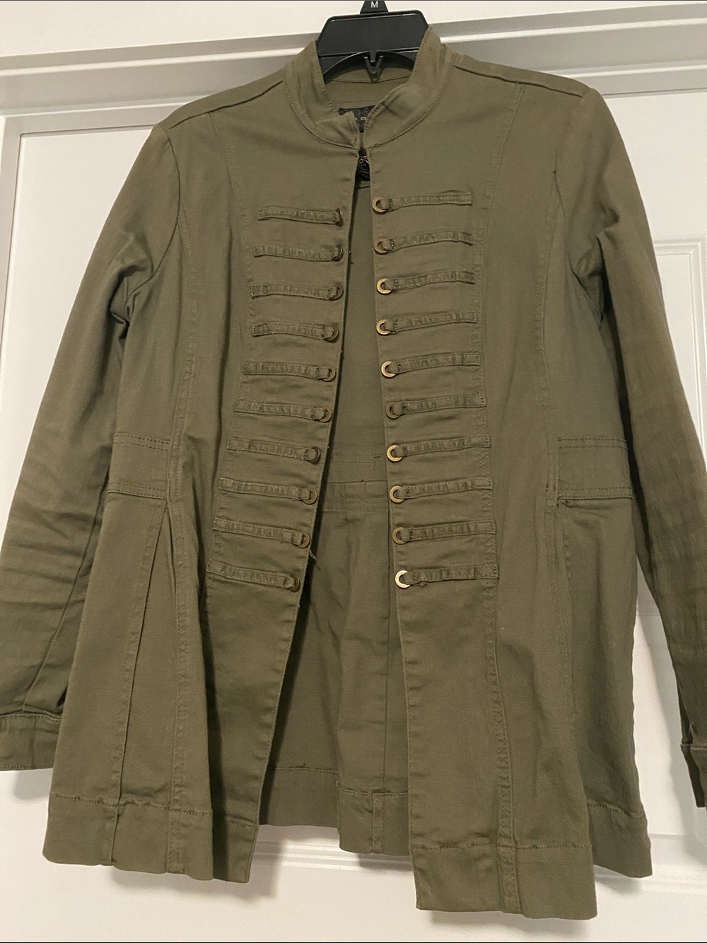 Women’s Military-Inspired Olive Green Jacket